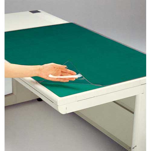 プラス 塩ビデスクマットW 適用机127 1枚【取寄商品】