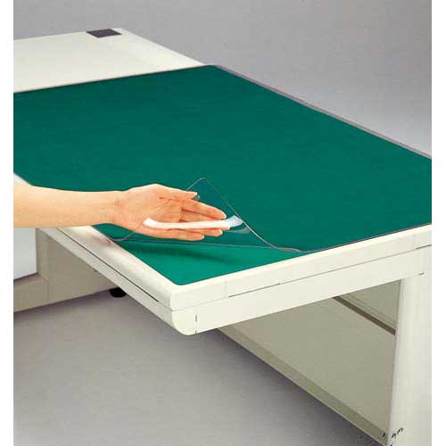 プラス 塩ビデスクマットW 適用机7号 1枚【取寄商品】