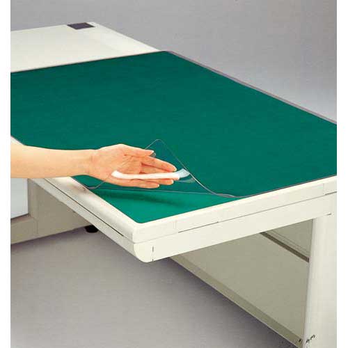 プラス 塩ビデスクマットW 適用机5号 1枚【取寄商品】