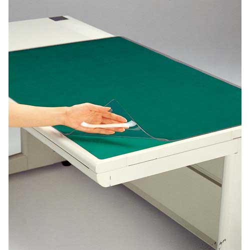 プラス 塩ビデスクマットW 適用机168 1枚【取寄商品】