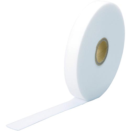 トラスコ中山 マジックケーブルロールタイ幅20mmX長さ10m白【取寄商品】