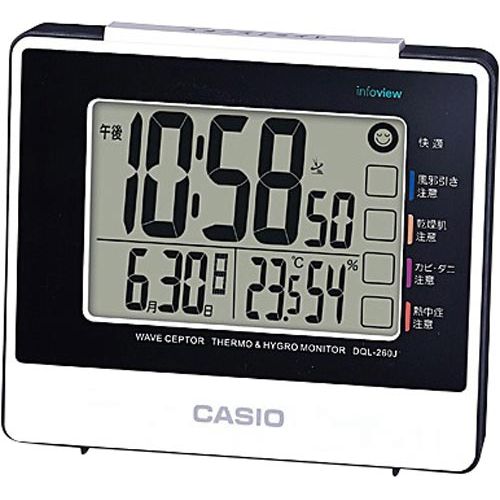 Other - カシオ 生活環境お知らせ機能付き電波置時計DQL−260J【取寄商品】