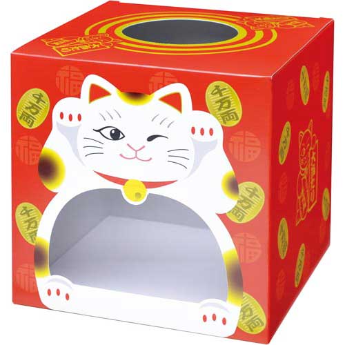 ササガワ 抽選箱　招き猫（窓付）【取寄商品】