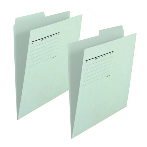 プラス カットフォルダー 2山A4横 ブルー【取寄商品】