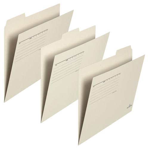 プラス カットフォルダー 3山A4横 ライトグレー【取寄商品】