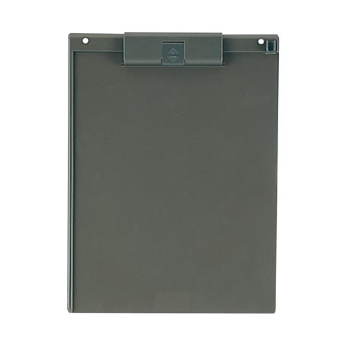 プラス クリップボード(樹脂製) A4縦 ダークグレー【取寄商品】
