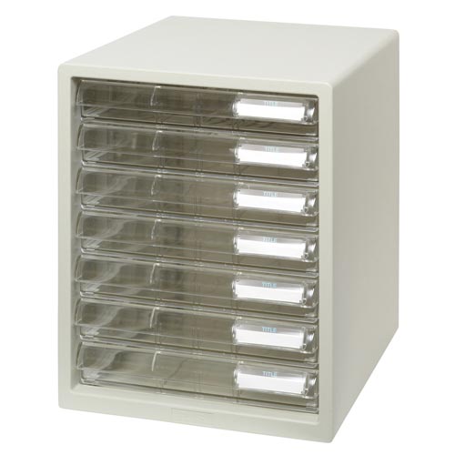 プラス レターケースA4判縦型 浅型7段 ホワイト【取寄商品】