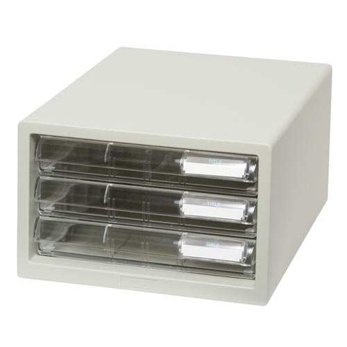 プラス レターケースA4判縦型 浅型3段 ホワイト【取寄商品】