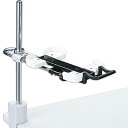 プラス 電話機台 新型クランプ 受皿サイズ可変【取寄商品】