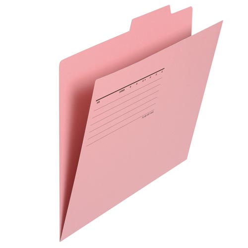 プラス 間伐材 個別フォルダーA4横 ピンク×10【取寄商品】