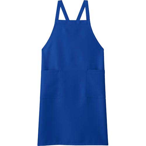 ボンマックス 胸当エプロン ブルー F【取寄商品】