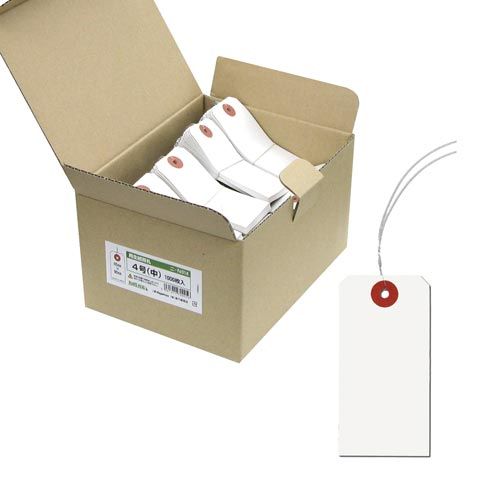 長門屋商店 再生紙荷札4号　中　　1000枚【取寄商品】