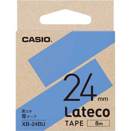 カシオ LATECO 青色テープ 24mm 黒文字【取寄商品】 カシオ LATECO 青色テープ 24mm 黒文字【取寄商品】