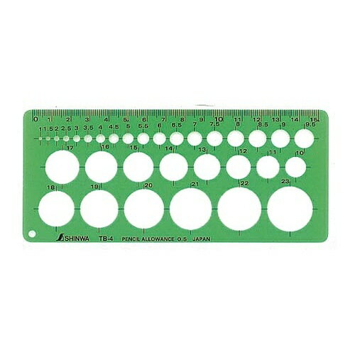 シンワ測定 テンプレート TB−4 円定規(小)【取寄商品】