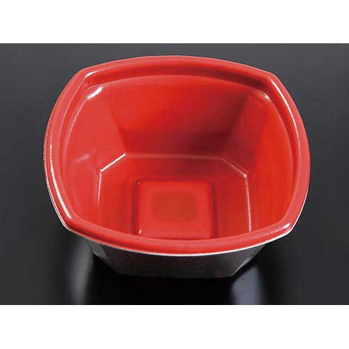 ケ−ピ−プラテック 丼容器　Kランチ−8　本体耐熱赤黒　600枚入【取寄商品】