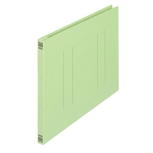 プラス フラットファイルA4E縦罫線タイプ グリーン×10【取寄商品】