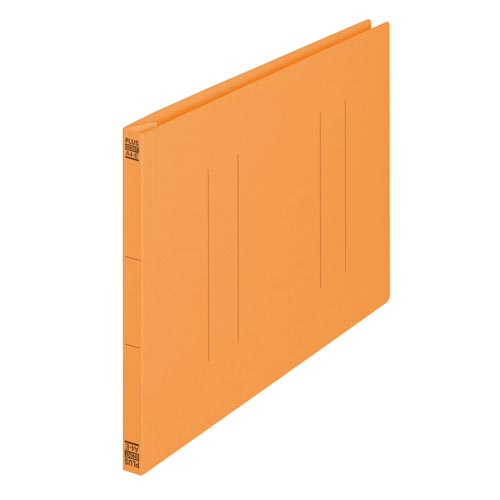 プラス フラットファイルA4E縦罫線タイプ オレンジ×10【取寄商品】