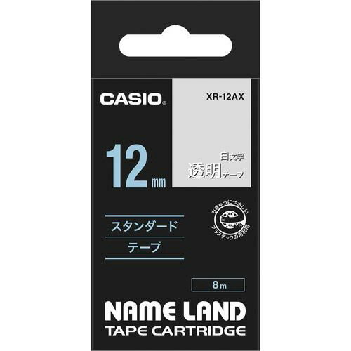 カシオ ネームランド 透明テープ 12mm 白文字【取寄商品】 カシオ ネームランド 透明テープ 12mm 白文字【取寄商品】