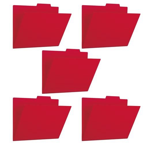 プラス PP個別フォルダー+ A4横 レッド 5枚パック【取寄商品】