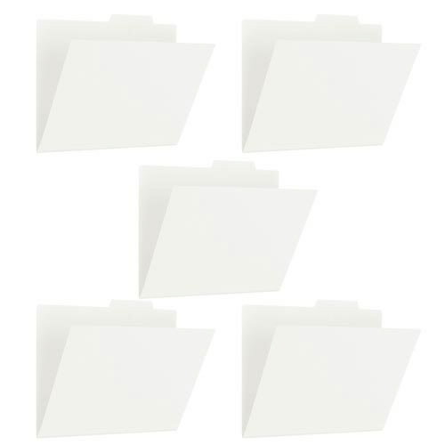 プラス PP個別フォルダー+ A4横 ホワイト 5枚パック【取寄商品】