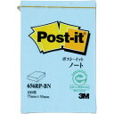 スリーエム ジャパン ポストイット 再生紙ノート75×50 ブルー 1冊
