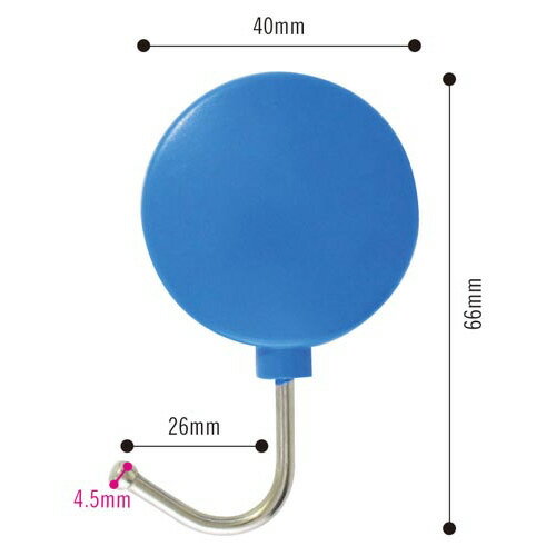 ミツヤ プラマグネットフック　小　青