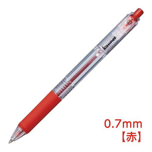 カウネット ノック式油性ボールペン　赤　10本