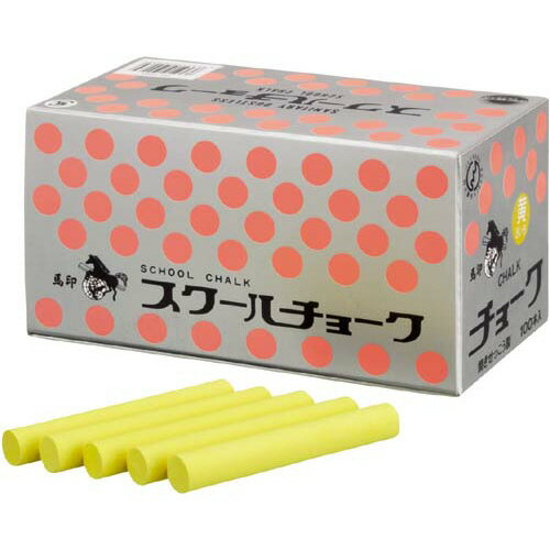馬印 スクールチョーク 黄 100本