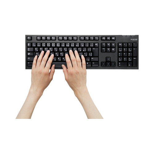カウモールのエレコム 無線メンブレンフルキーボード　ブラック｜アングル2