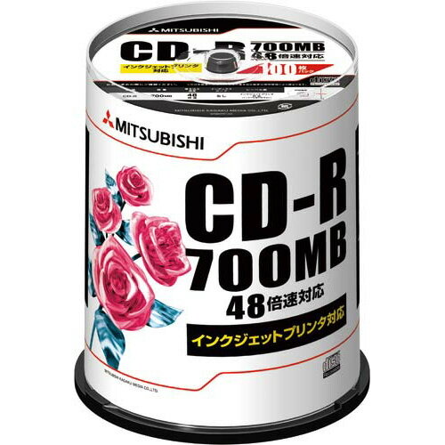 三菱ケミカルメディア CD−Rデータ用 48倍速 IJ対応 100枚SP