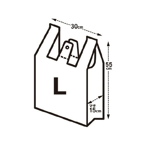 ケミカルジャパン 少量手さげポリ袋　L　厚み0．018乳白20枚