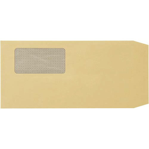 カウネット 透けない窓付き封筒 クラフト 長3 1000枚