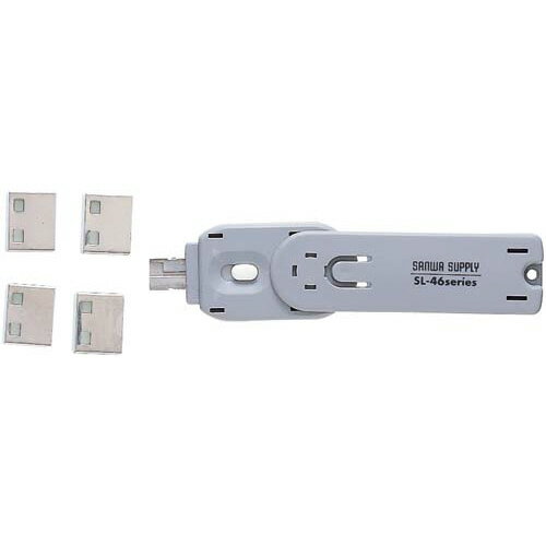 サンワサプライ USBコネクタ付取り付けセキュリティ　ホワイト