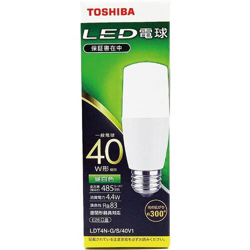 東芝ライテック LED電球　E26　T型　全方向40W　昼白色のサムネイル