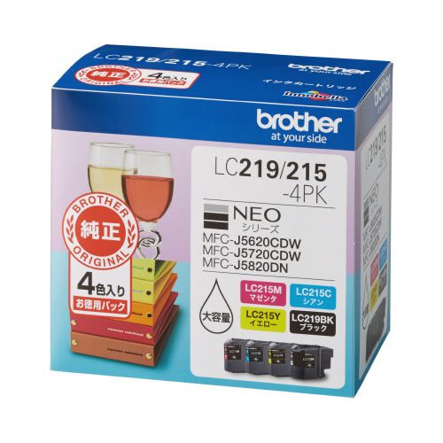 ブラザー 純正インク　LC219／215−4PK