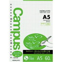 コクヨ ルーズリーフ(さらさら)5mm方眼罫 A5 60枚