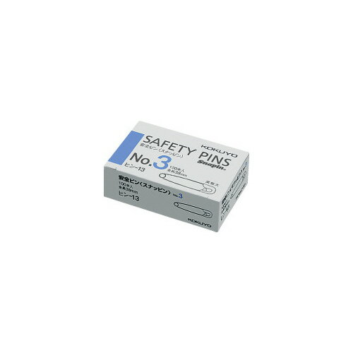 コクヨ 安全ピンNo.3 約8×38mm 100本入