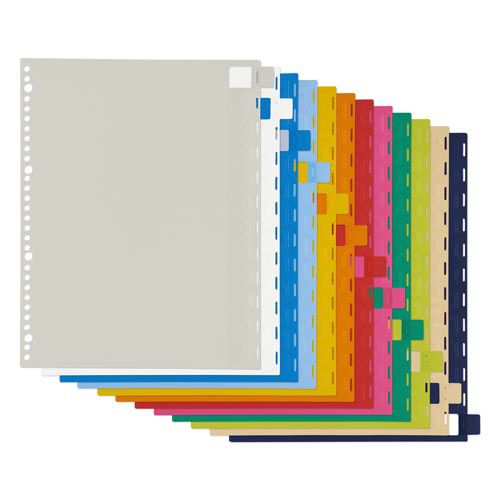 カウネット 「カウコレ」プレミアム 見出し位置自在 PP製仕切カード30穴12山