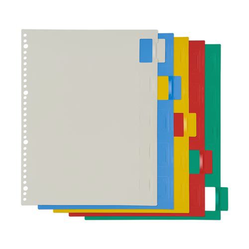 カウネット 「カウコレ」プレミアム 見出し位置自在 PP製仕切カード30穴5山20組