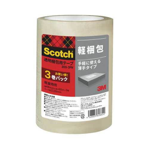 スリーエム　ジャパン スコッチ（R）透明梱包用テープ　軽量物用　36巻
