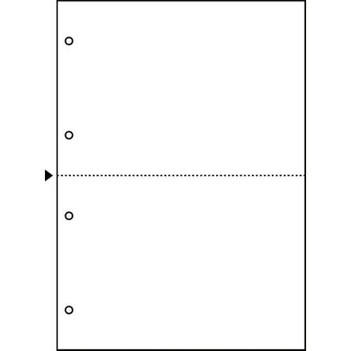 ヒサゴ マルチプリンタ帳票 A4 白紙2面4穴 1200枚