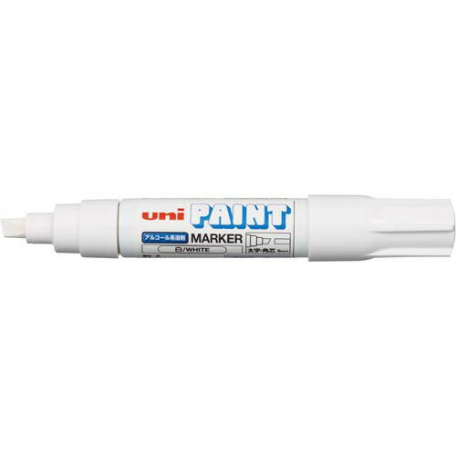 三菱鉛筆 アルコールペイントマーカー　太字角芯　白　5本入