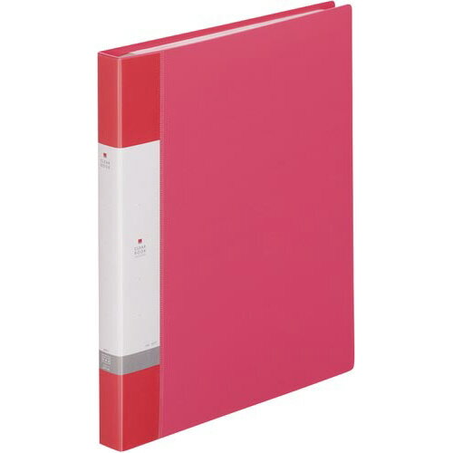 リヒトラブ クリヤーブック交換式 赤 A4縦背幅25mm