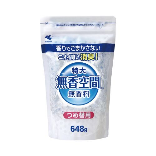 小林製薬 無香空間　特大　つめ替用　無香料　648G×12