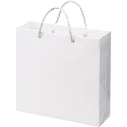 カウネット ビニールカバー手提げ紙袋　白　小　10枚