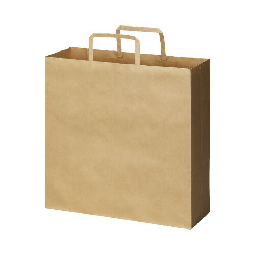 カウネット 平紐手提げ袋　薄口　茶（未晒）　M　50枚×4