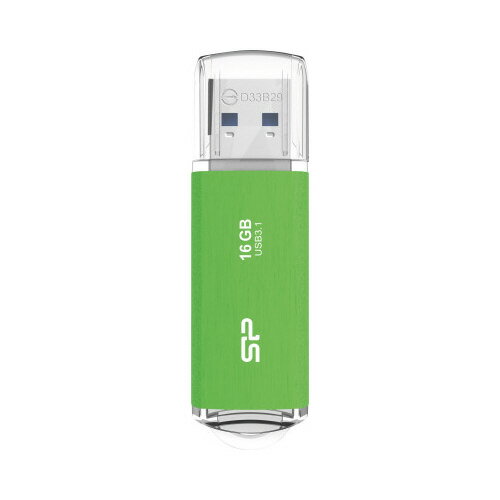 シリコンパワー キャップ式USBメモリ　B02　16GB　緑　3個