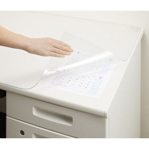 カウネット 「カウコレ」プレミアム ピタッとズレにくいデスクマット透明 100×70