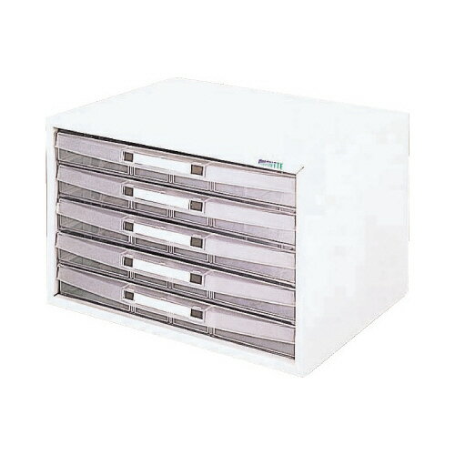 ナカバヤシ アバンテレターケース A4ヨコ型 浅型5段 白