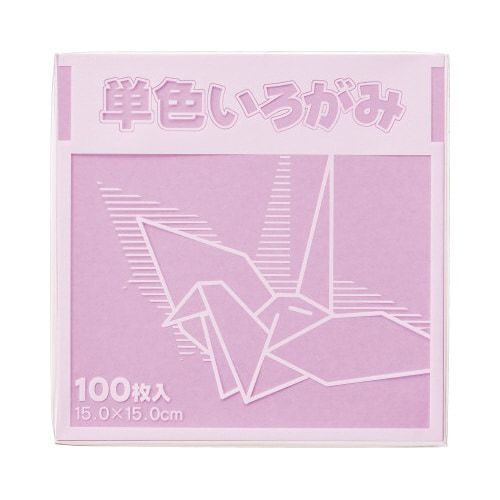 単色折り紙 15×15cm 桃 100枚